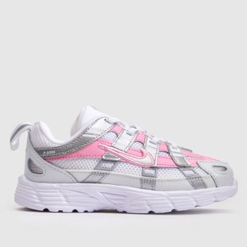Nike White & Pink P-6000 Girls Toddler