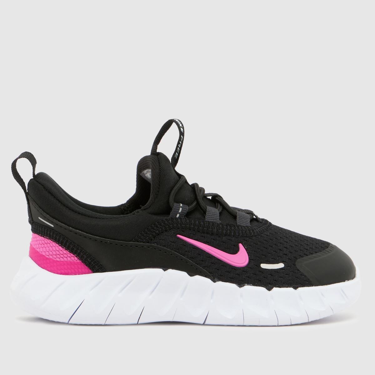 Nike Black & Pink Free Ride Girls Toddler Trainers, Size: 8.5 (EU 26)