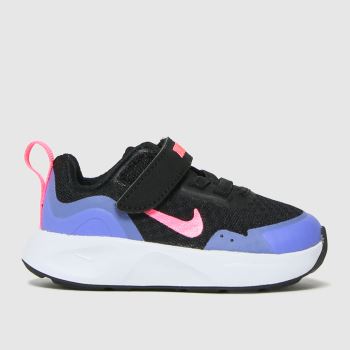 Nike black & purple wearallday Girls Toddler Trainers Nike black & purple wearallday Girls Toddler Trainers