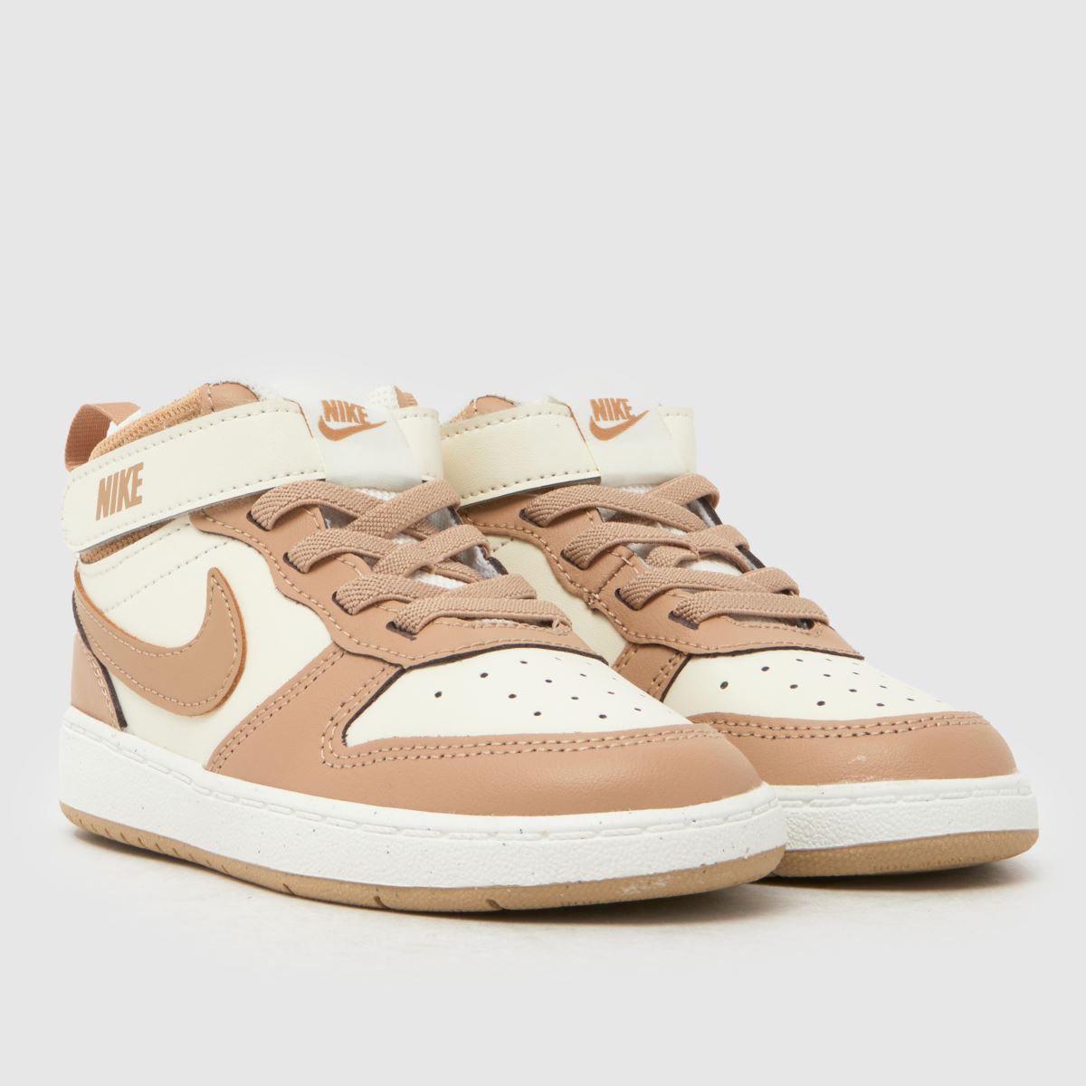 Nike Court Borough Mid 2 Girls Toddler in Beige Multi Nike Court Borough Mid 2 1