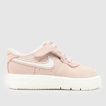 Nike Pale Pink Force 1 Low Easyon LV8 Girls Toddler