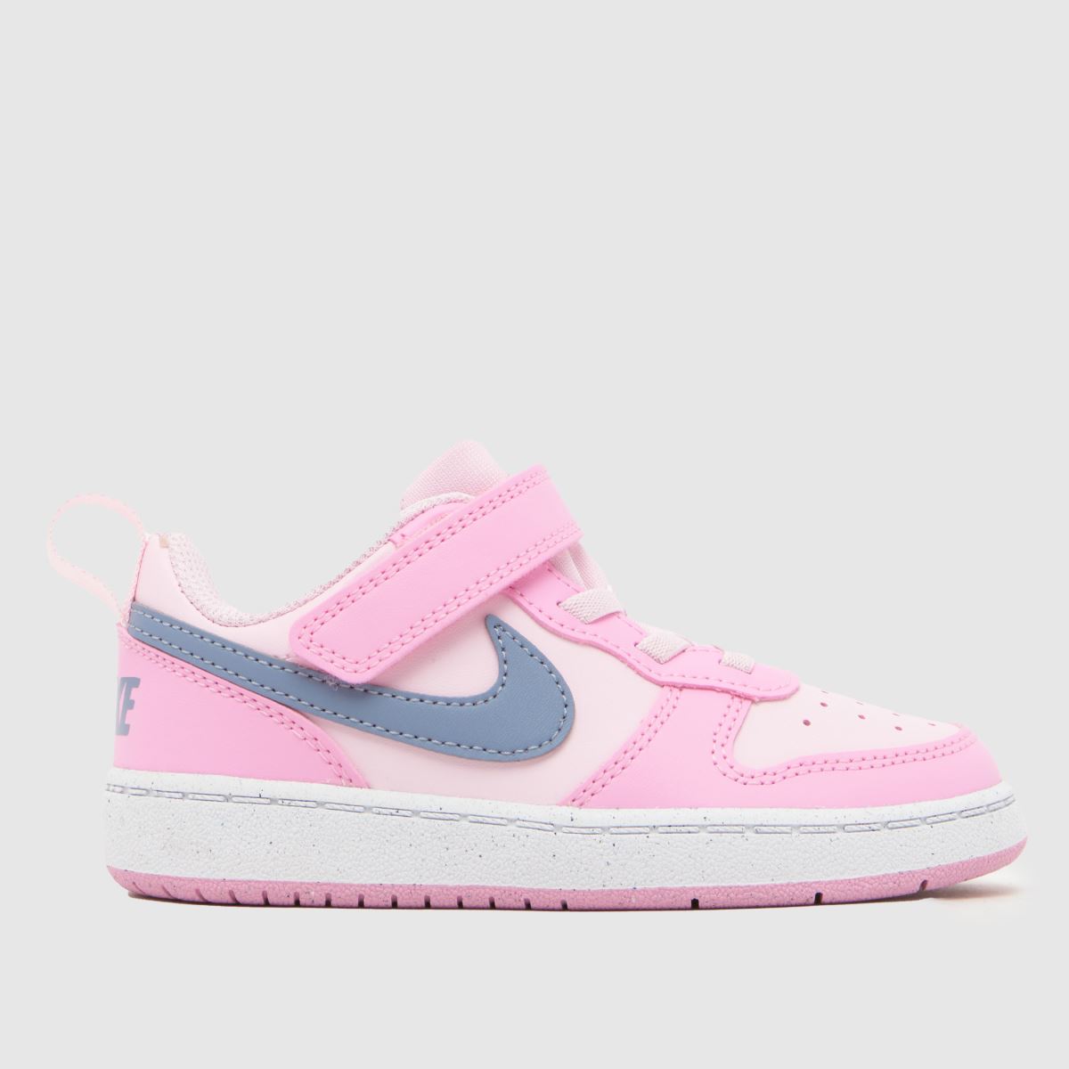 Nike Little Kids' Court Borough Low Trainers, Pink Foam/Ashen Slate-Pink Ris, Size 3.5 Younger