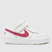 Nike Court Borough Low Girls Toddler in White & Burgundy Nike Court Borough Low,1 of 4