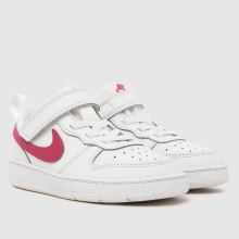 Nike Court Borough Low Girls Toddler in White & Burgundy Nike Court Borough Low,2 of 4