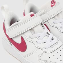 Nike Court Borough Low Girls Toddler in White & Burgundy Nike Court Borough Low,3 of 4