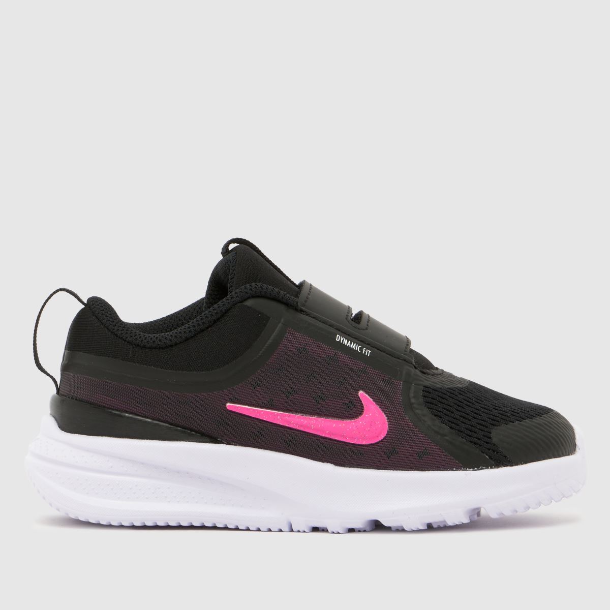 Nike Black Multi Star Runner 5 Girls Toddler Trainers