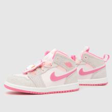 Nike Jordan 1 Mid Girls Toddler in Grey Multi Nike Jordan 1 Mid,4 of 4