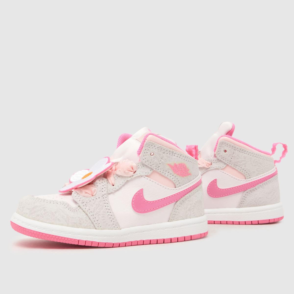 Nike Jordan 1 Mid Girls Toddler in Grey Multi Nike Jordan 1 Mid 7