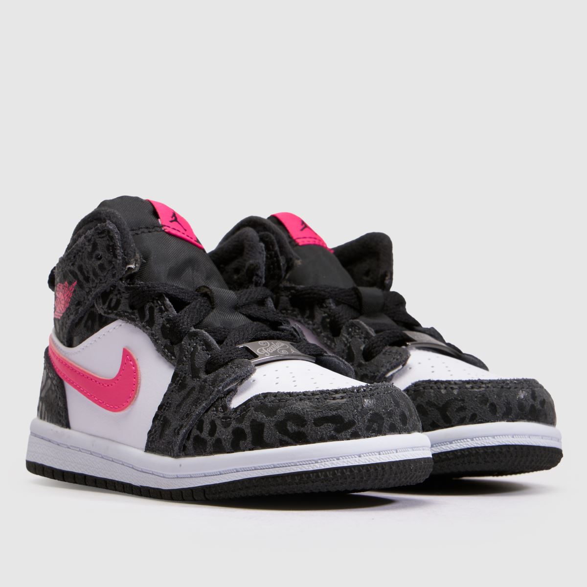 Nike Jordan 1 Mid Girls Toddler in Black & pink Nike Jordan 1 Mid 1