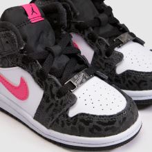 Nike Jordan 1 Mid Girls Toddler in Black & pink Nike Jordan 1 Mid,3 of 4