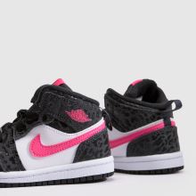 Nike Jordan 1 Mid Girls Toddler in Black & pink Nike Jordan 1 Mid,4 of 4