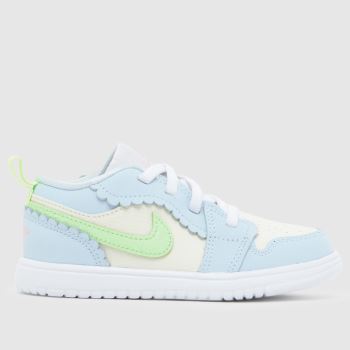 Nike Jordan White & Pl Blue 1 Low ALT Girls Toddler
