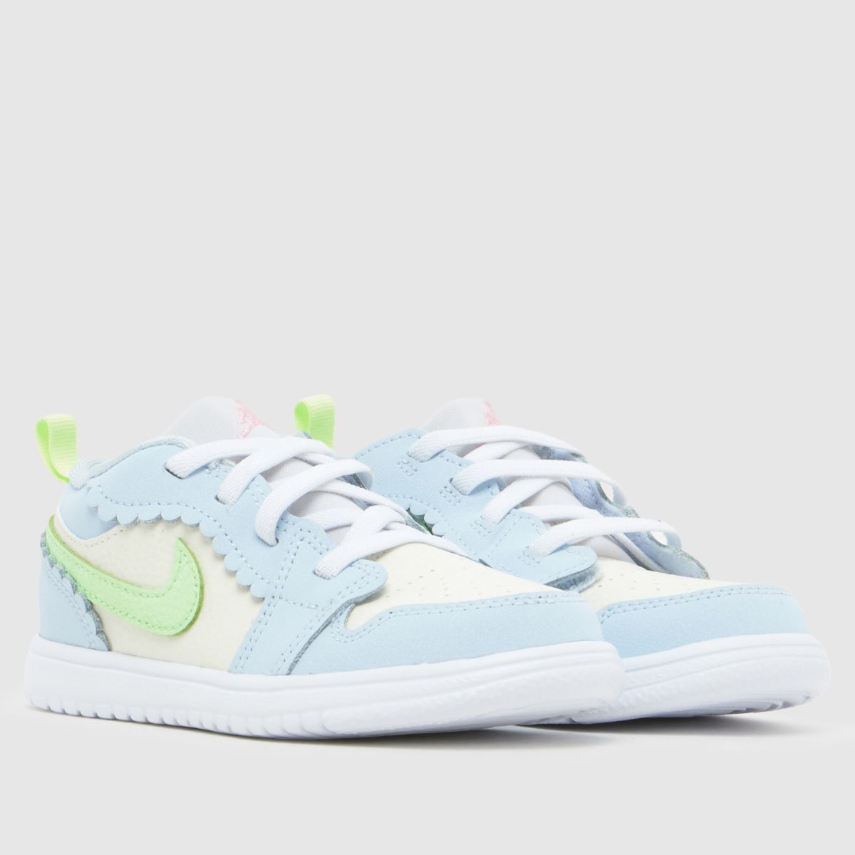 Nike Jordan 1 Low ALT Girls Toddler in White & Pl Blue Nike Jordan 1 Low ALT 1