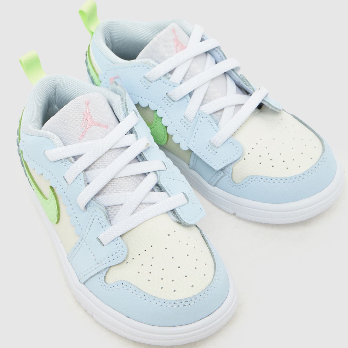 Nike Jordan 1 Low ALT Girls Toddler in White & Pl Blue Nike Jordan 1 Low ALT 4