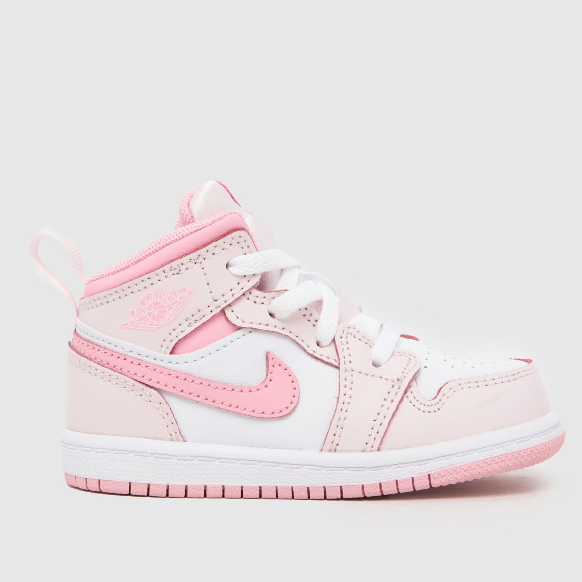 Nike Jordan Girls White Pink Air Jordan Mid Toddler Trainers