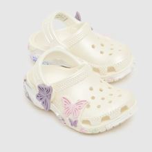 Crocs Classic Butterfly Sparkle Clog Girls Toddler in White Multi Crocs Classic Butterfly Sparkle Clog,3 of 4