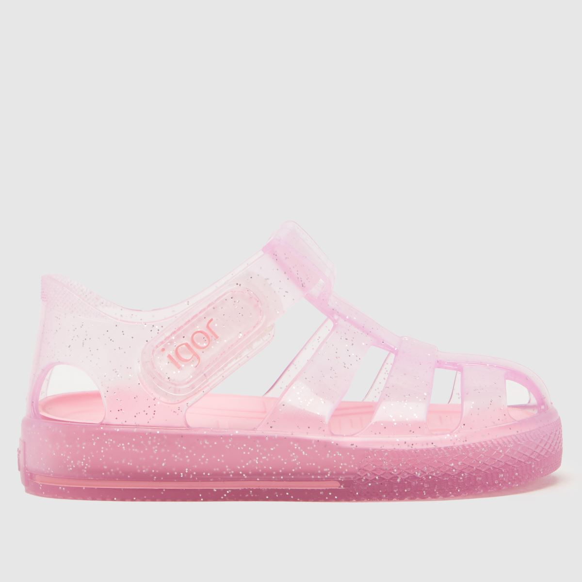 Igor Pale Pink Star Glitter Girls Toddler Sandals, Size: 6 (EU 23)