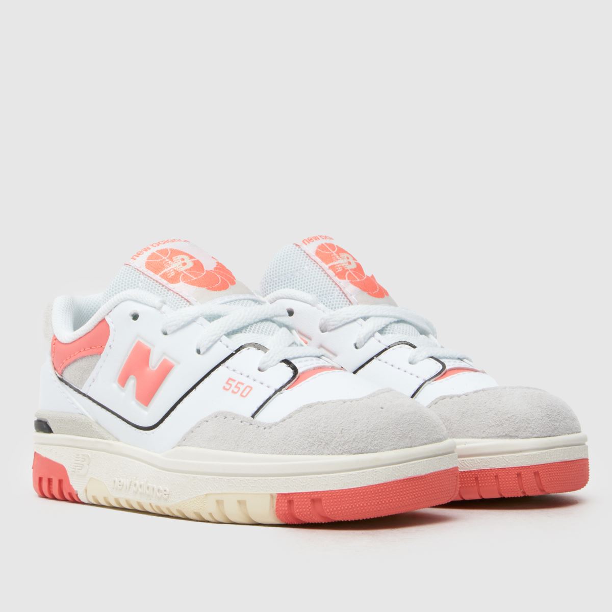 New Balance 550 Girls Toddler in White New Balance 550 1