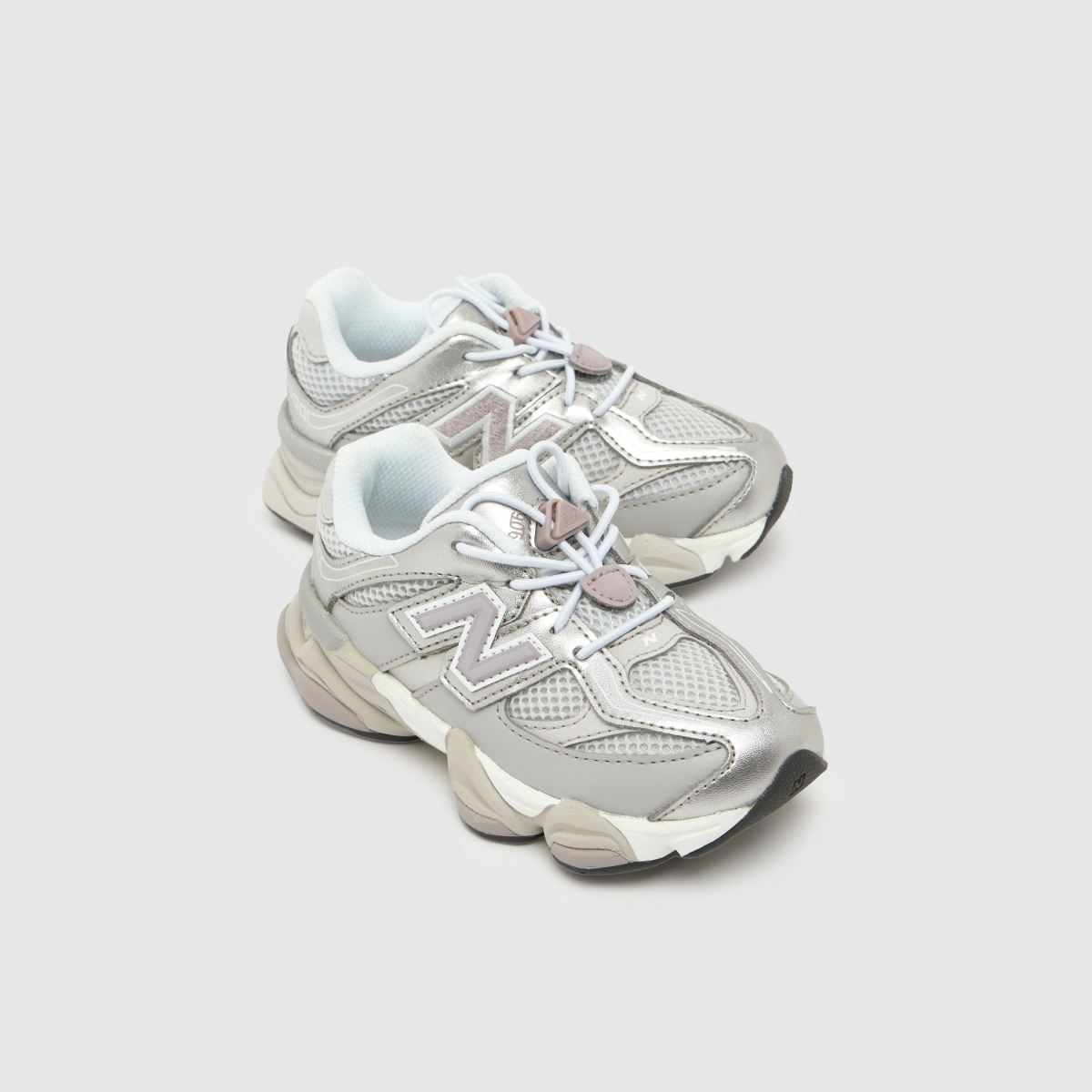 New Balance 9060 Girls Toddler in Silver New Balance 9060 4