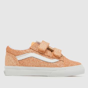 Vans Orange Old Skool V Girls Toddler