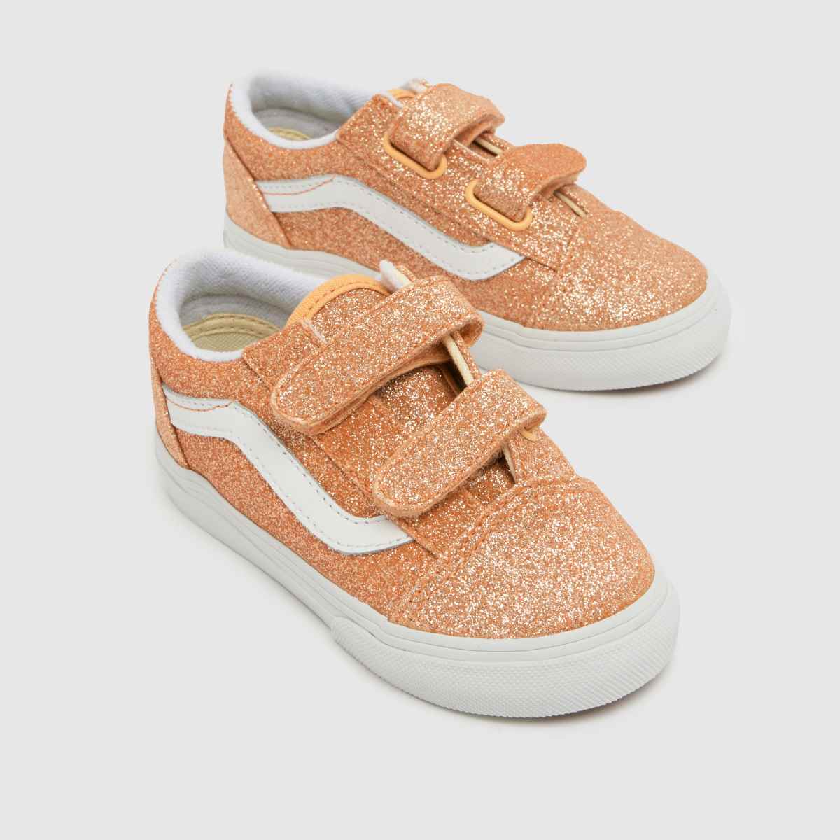 Vans Old Skool V Girls Toddler in Orange Vans Old Skool V 4