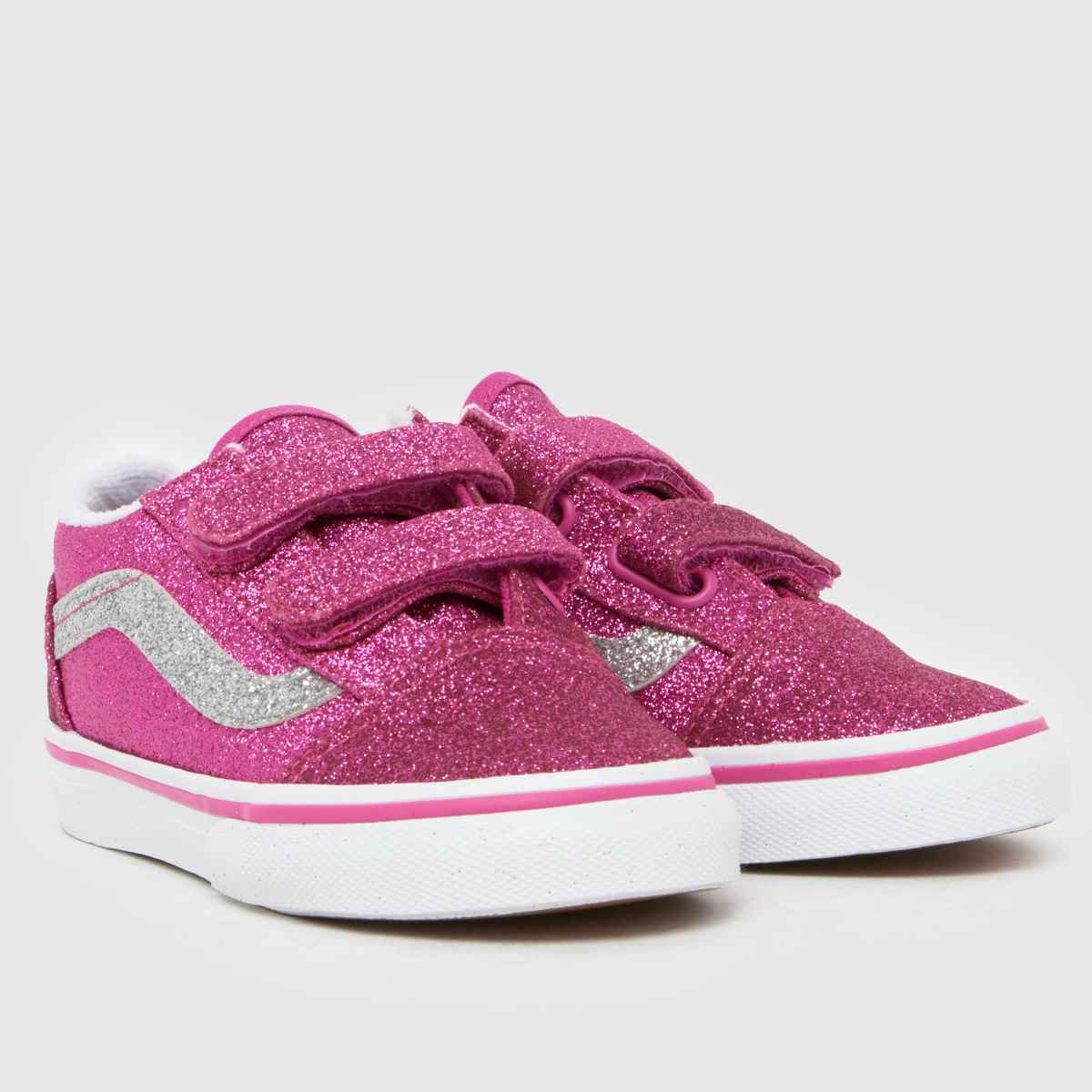 Kids Girls Toddler Pink Vans Old Skool V Trainers schuh