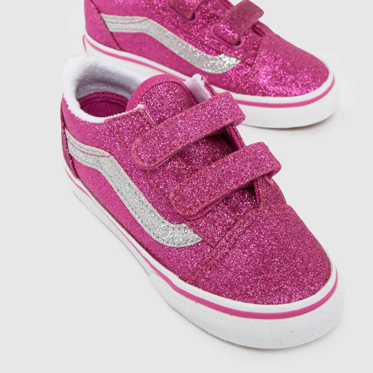 Kids Girls Toddler Pink Vans Old Skool V Trainers schuh
