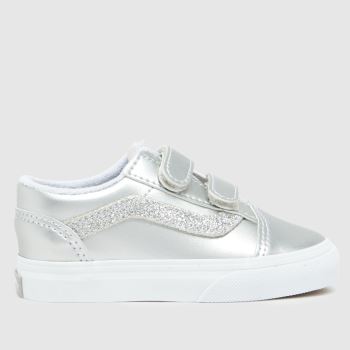 Vans Silver Old Skool V Girls Toddler