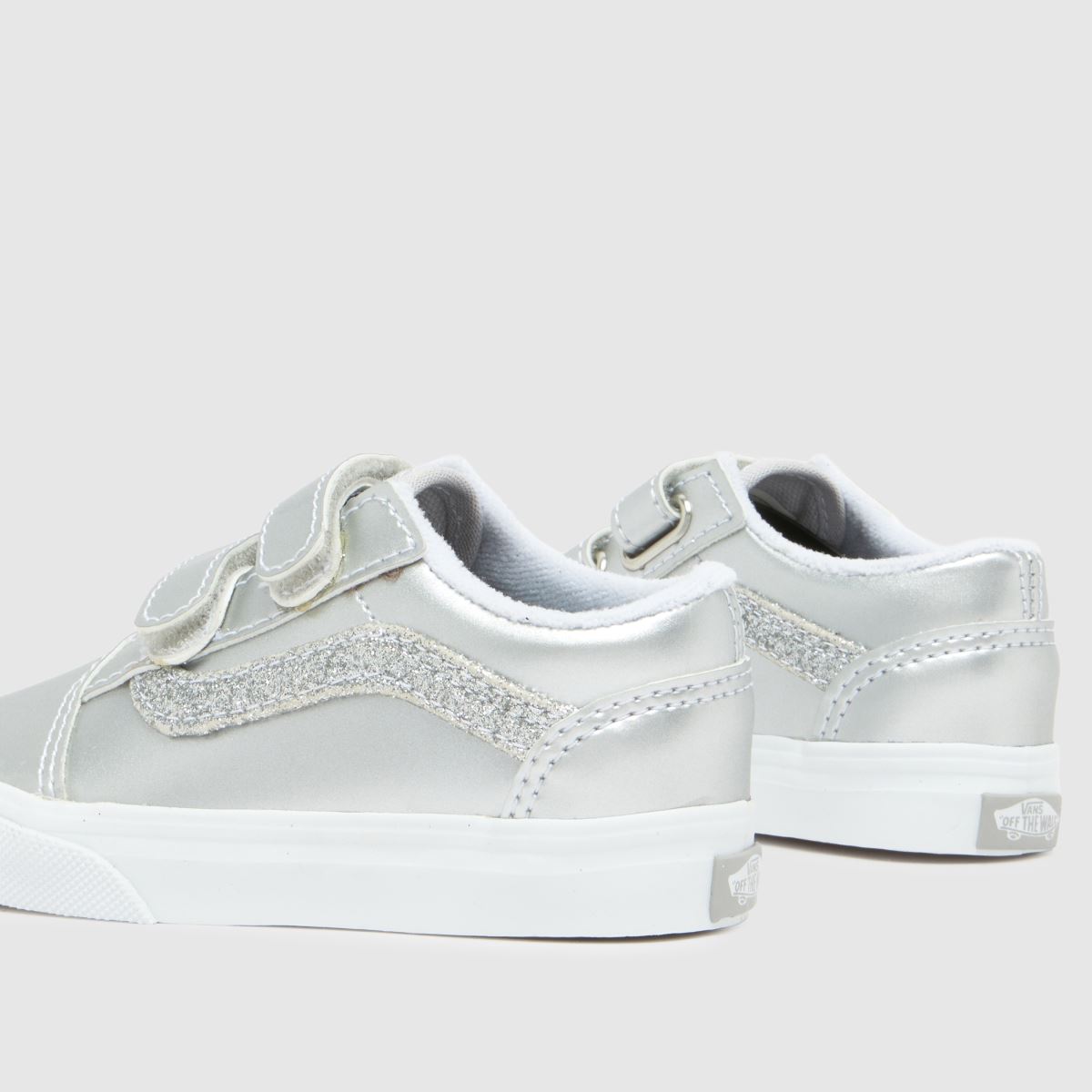 Vans Old Skool V Girls Toddler in Silver Vans Old Skool V 7
