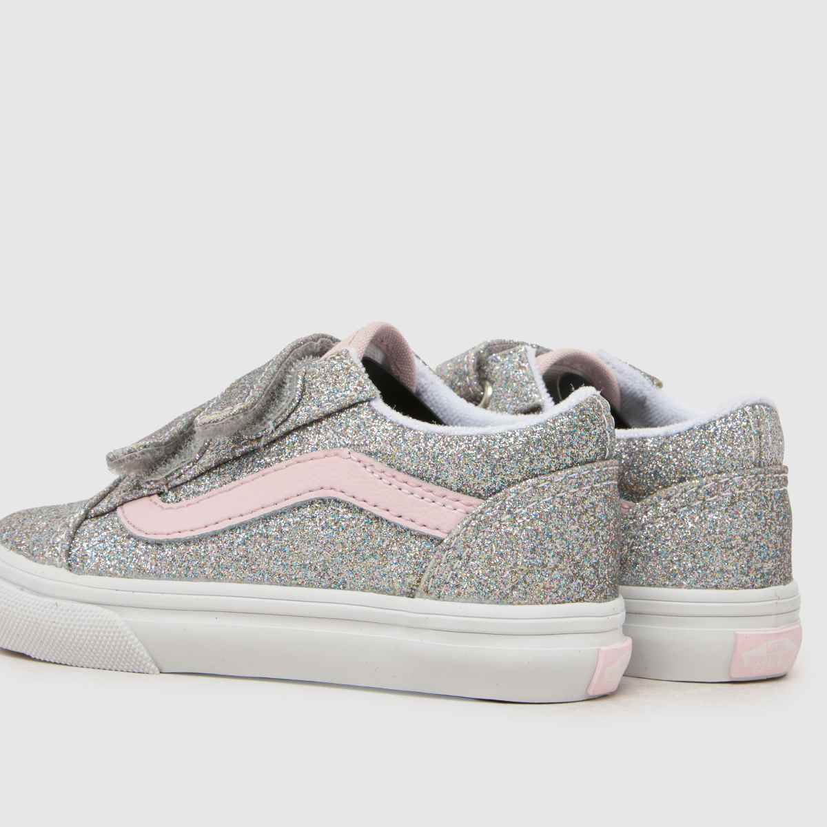 Vans Old Skool V Girls Toddler in Silver Multi Vans Old Skool V 7