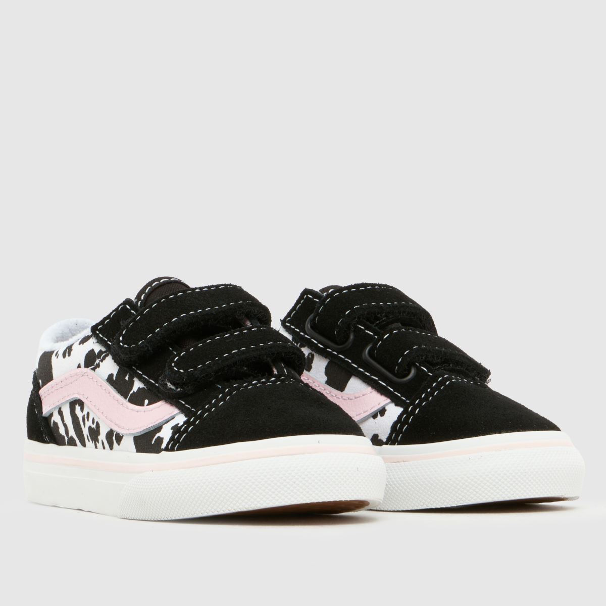 Vans Old Skool V Girls Toddler in Black & pink Vans Old Skool V 1