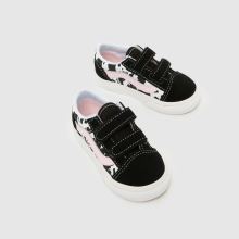 Vans Old Skool V Girls Toddler in Black & pink Vans Old Skool V,3 of 4