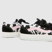 Vans Old Skool V Girls Toddler in Black & pink Vans Old Skool V,4 of 4