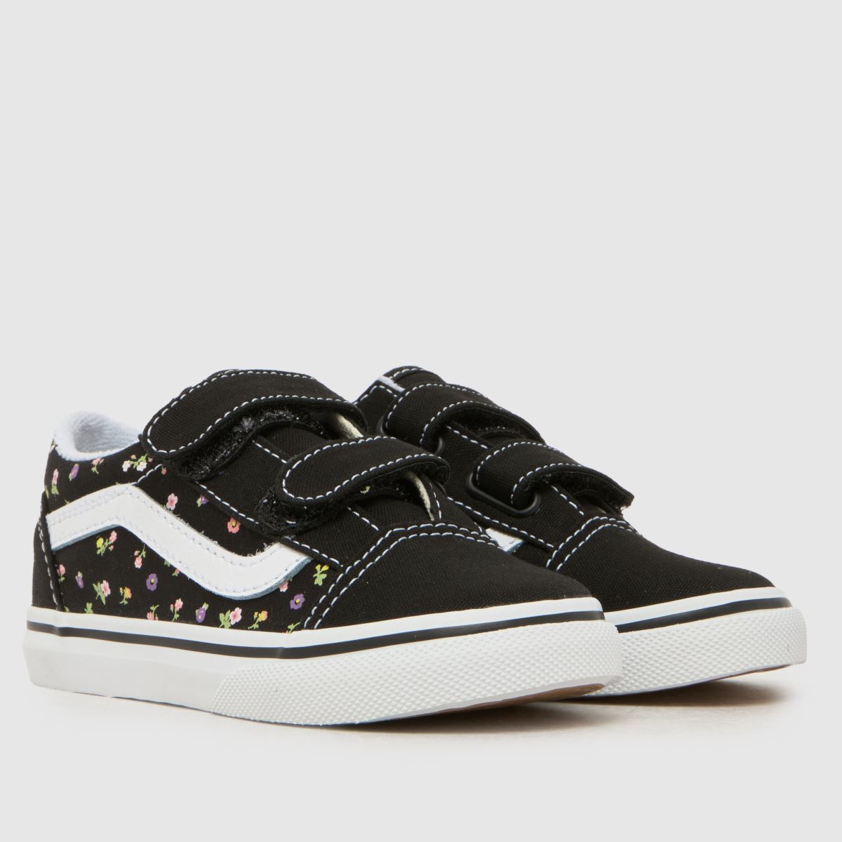 Vans Old Skool V Girls Toddler in Black Multi Vans Old Skool V 1
