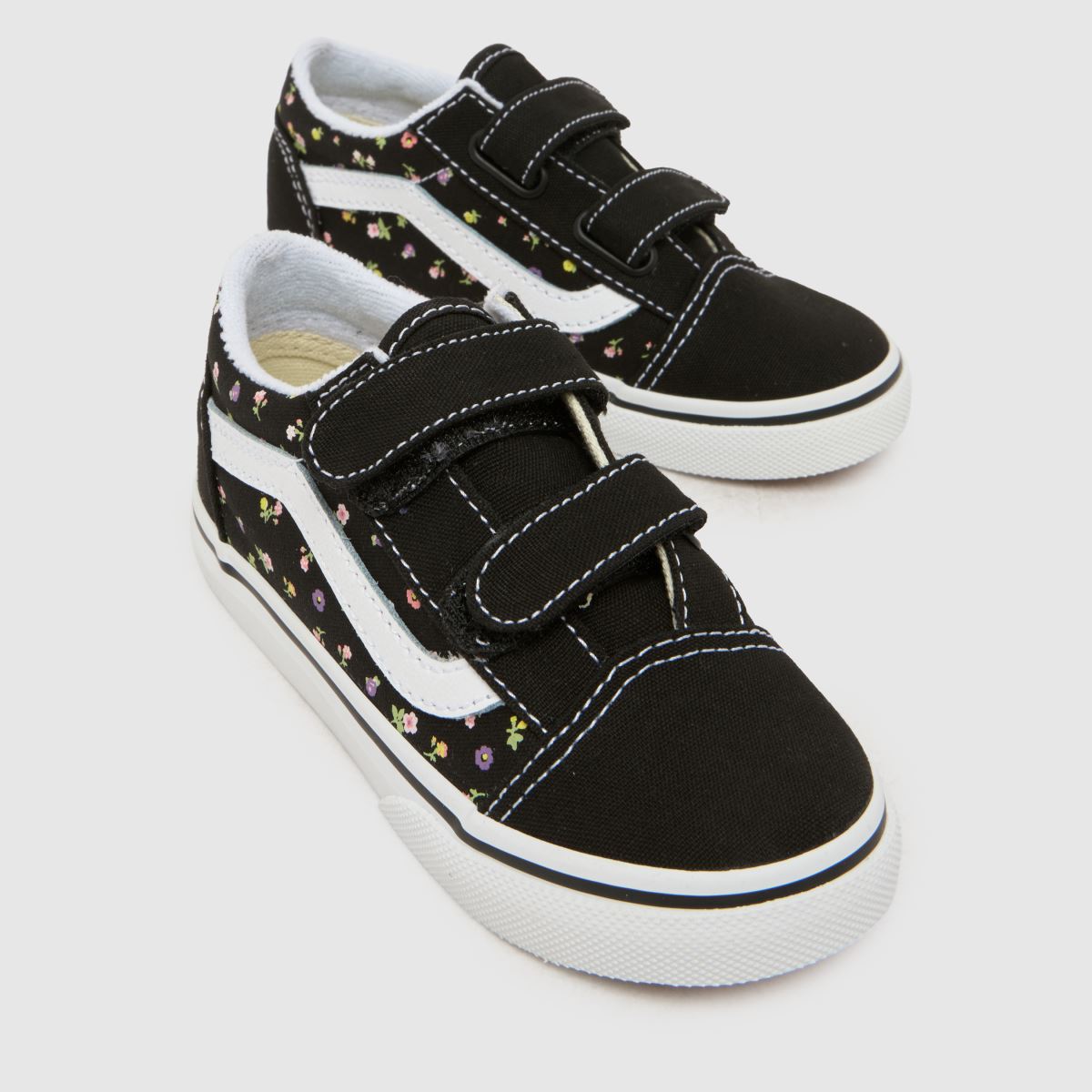 Vans Old Skool V Girls Toddler in Black Multi Vans Old Skool V 4