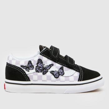 Vans Black & Purple Old Skool 2v Girls Toddler