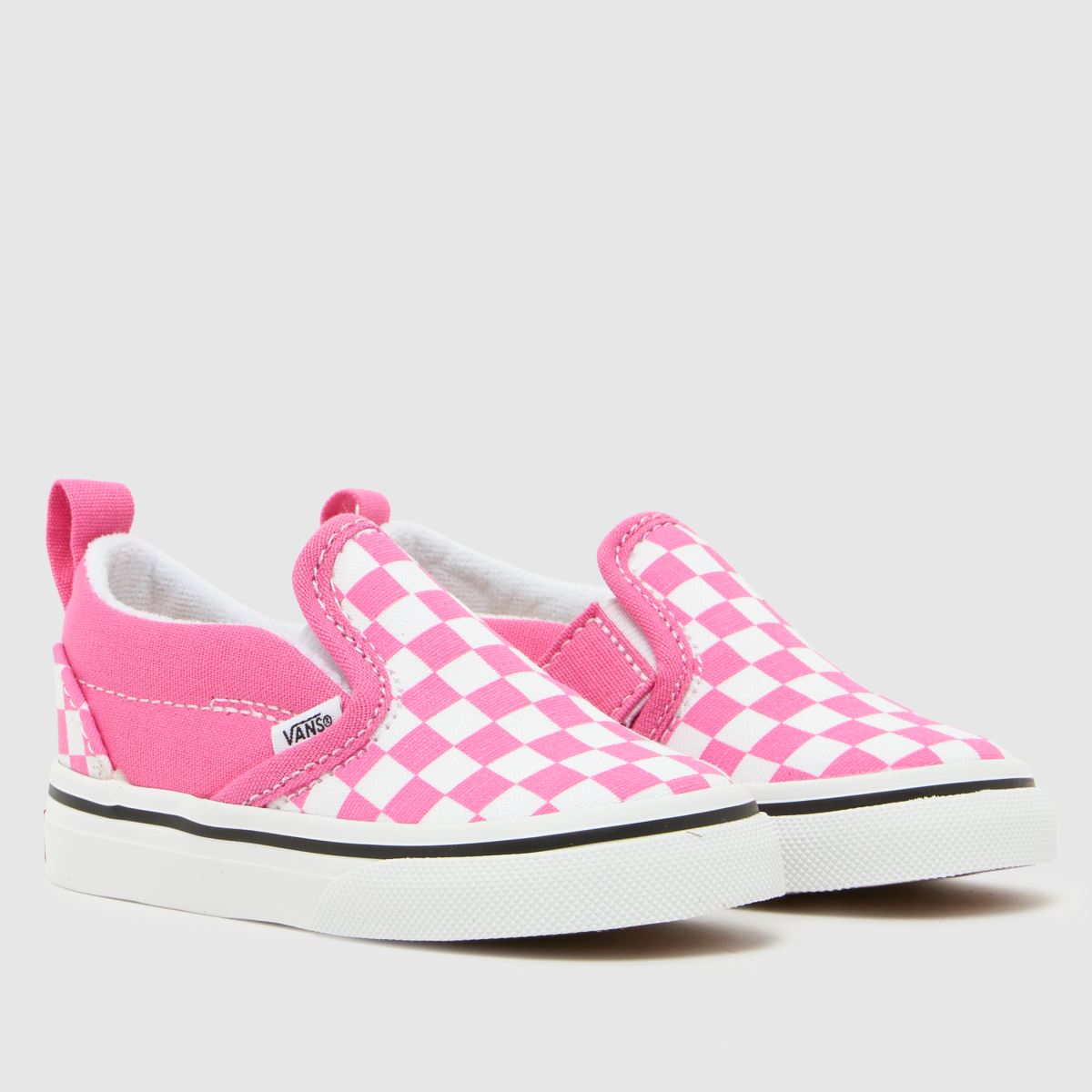 Vans Classic Slip-On V Girls Toddler in White & Pink Vans Classic Slip-On V 1