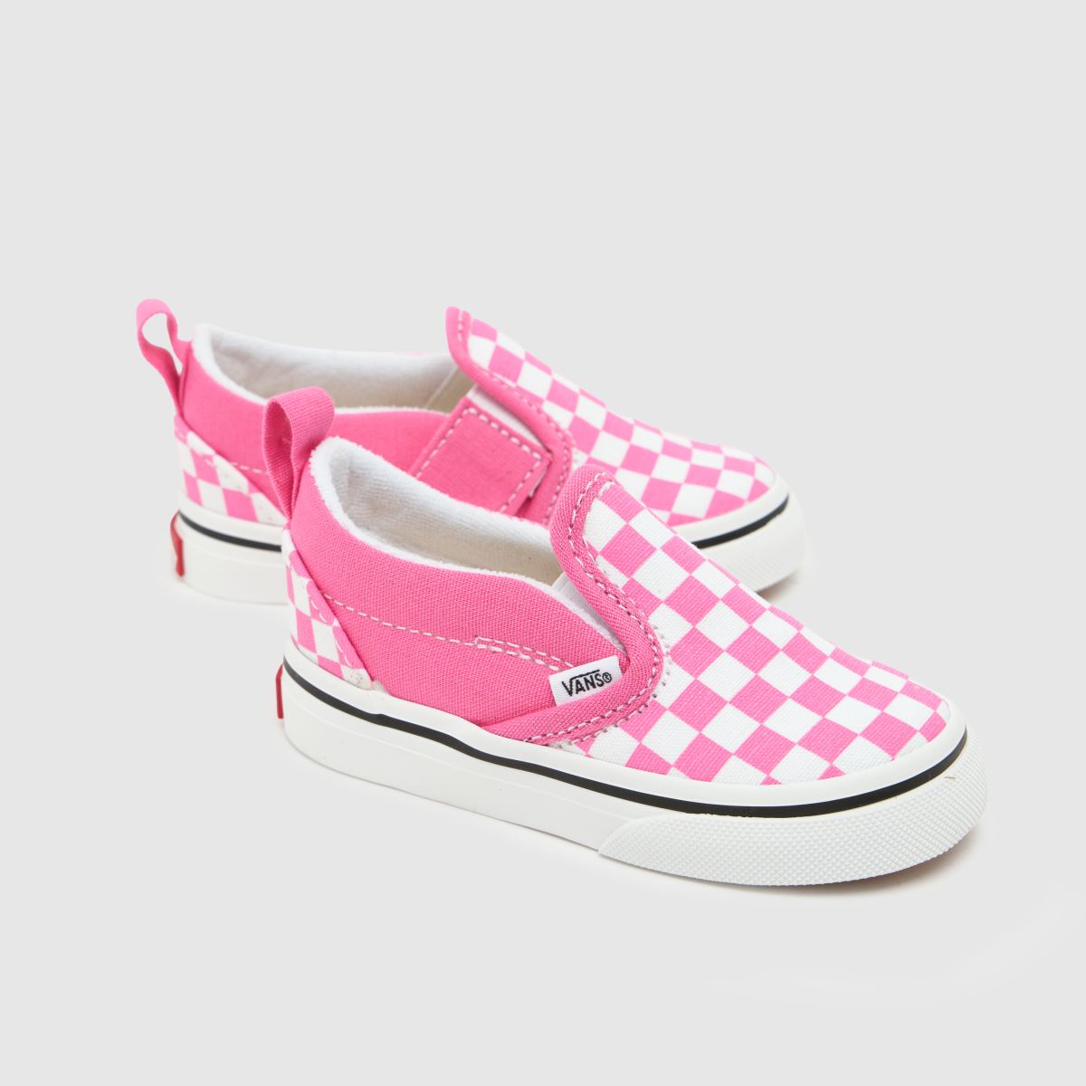 Vans Classic Slip-On V Girls Toddler in White & Pink Vans Classic Slip-On V 4