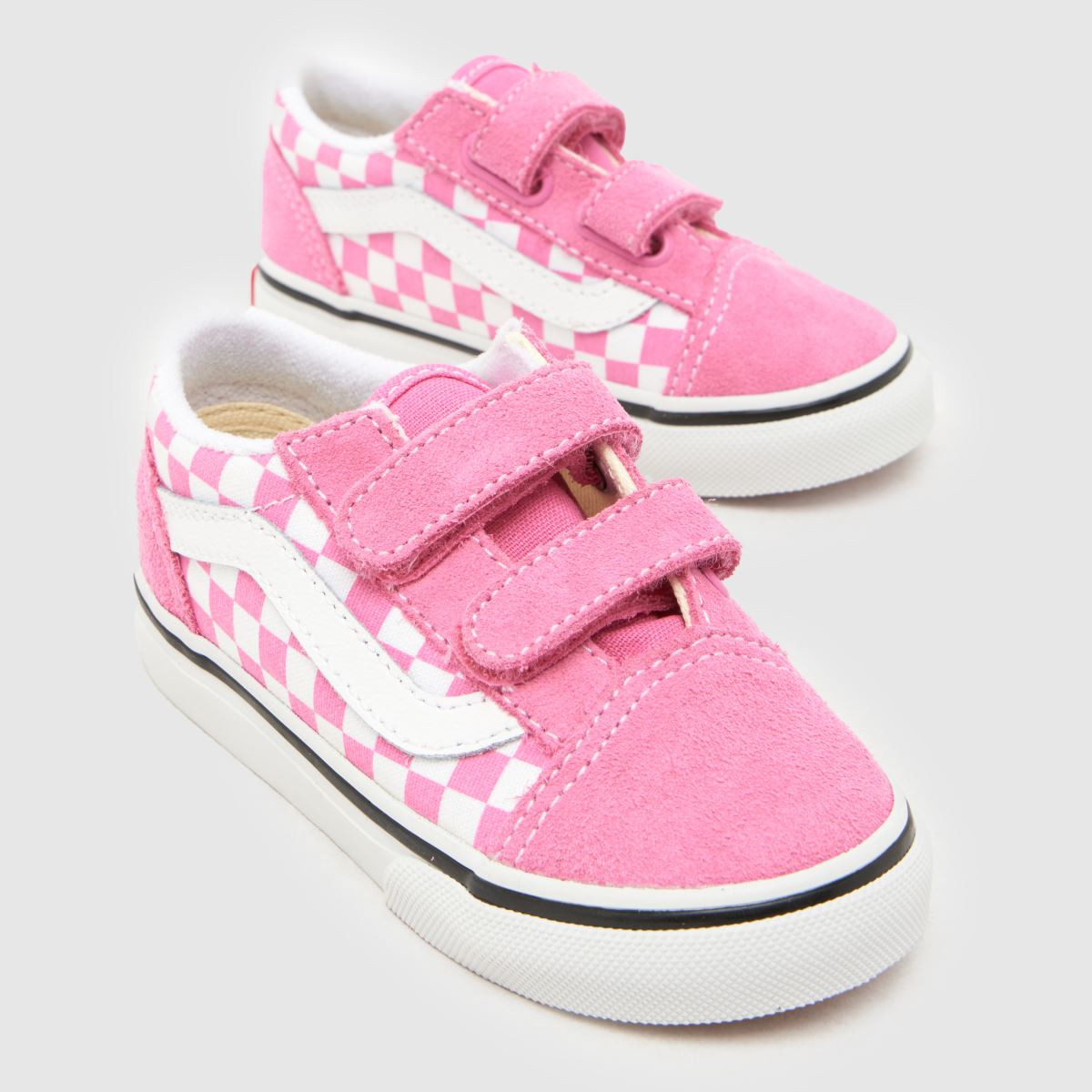 Vans Old Skool V Girls Toddler in White & Pink Vans Old Skool V 4