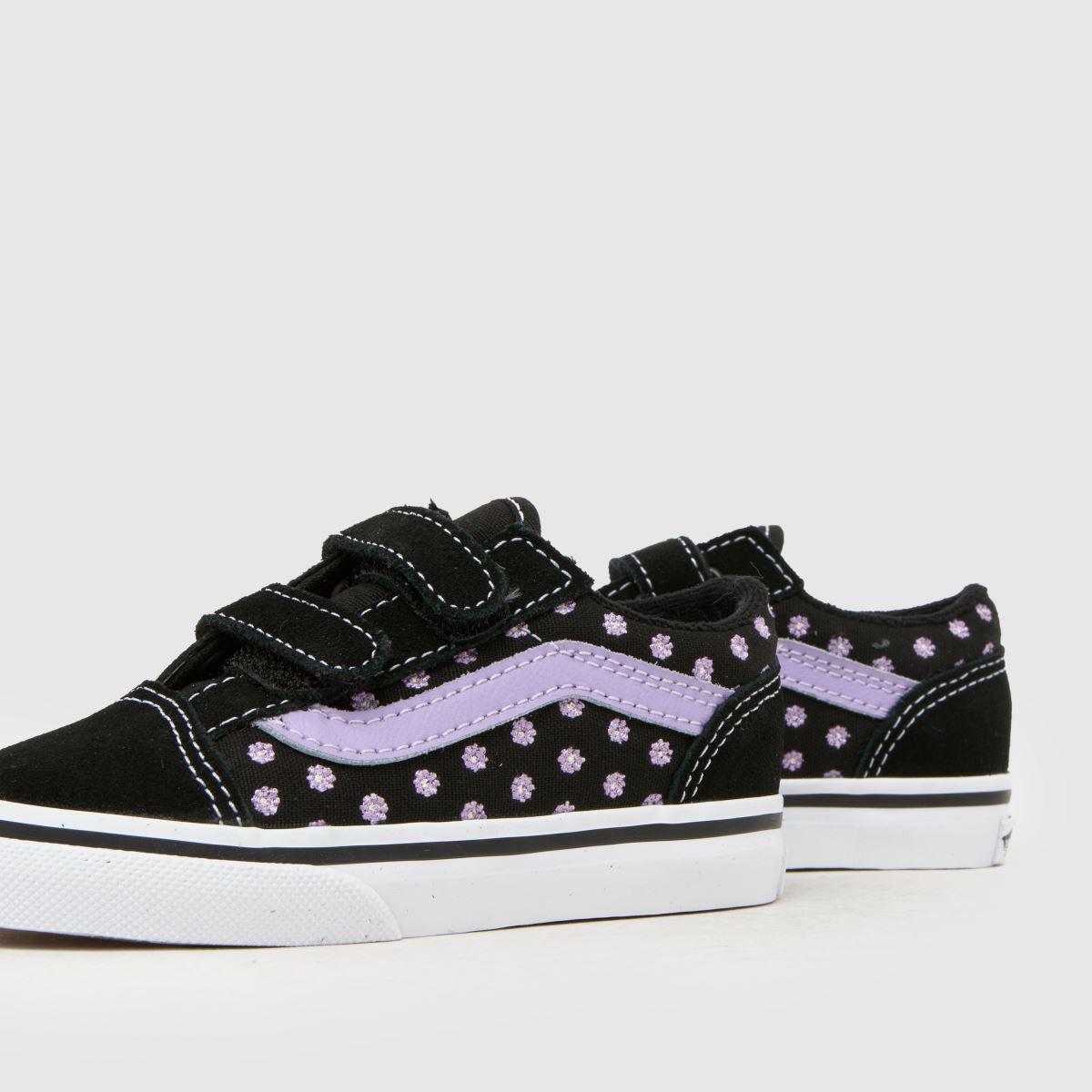 Vans Old Skool V Girls Toddler in Black & Purple Vans Old Skool V 7