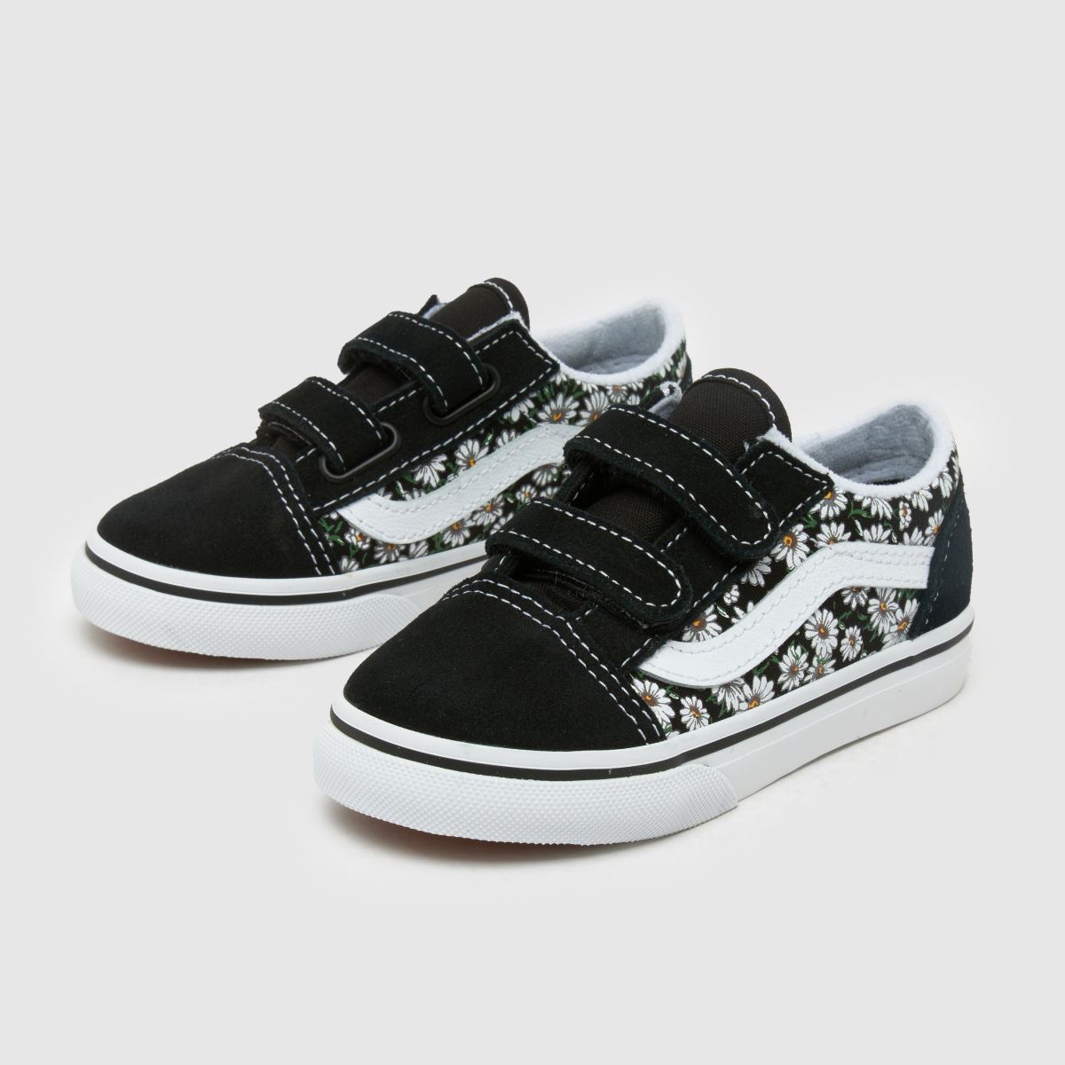 Vans Old Skool V Girls Toddler in Black Multi Vans Old Skool V 4