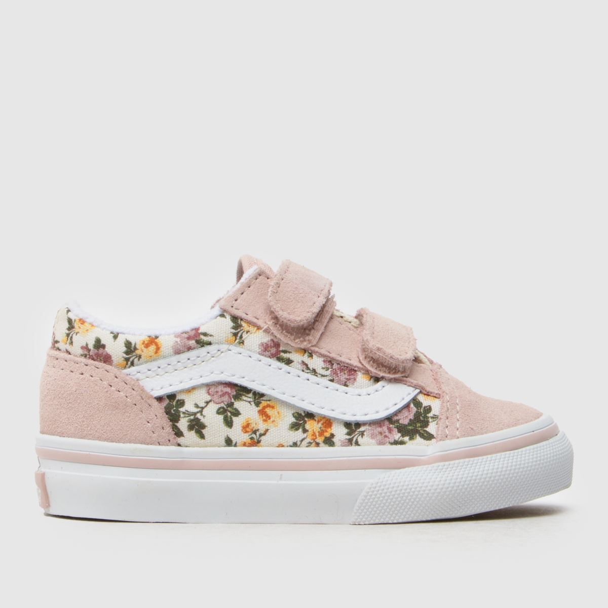 Vans Girls Pink Multi Old Skool V Toddler Trainers, Size: (Eu 25