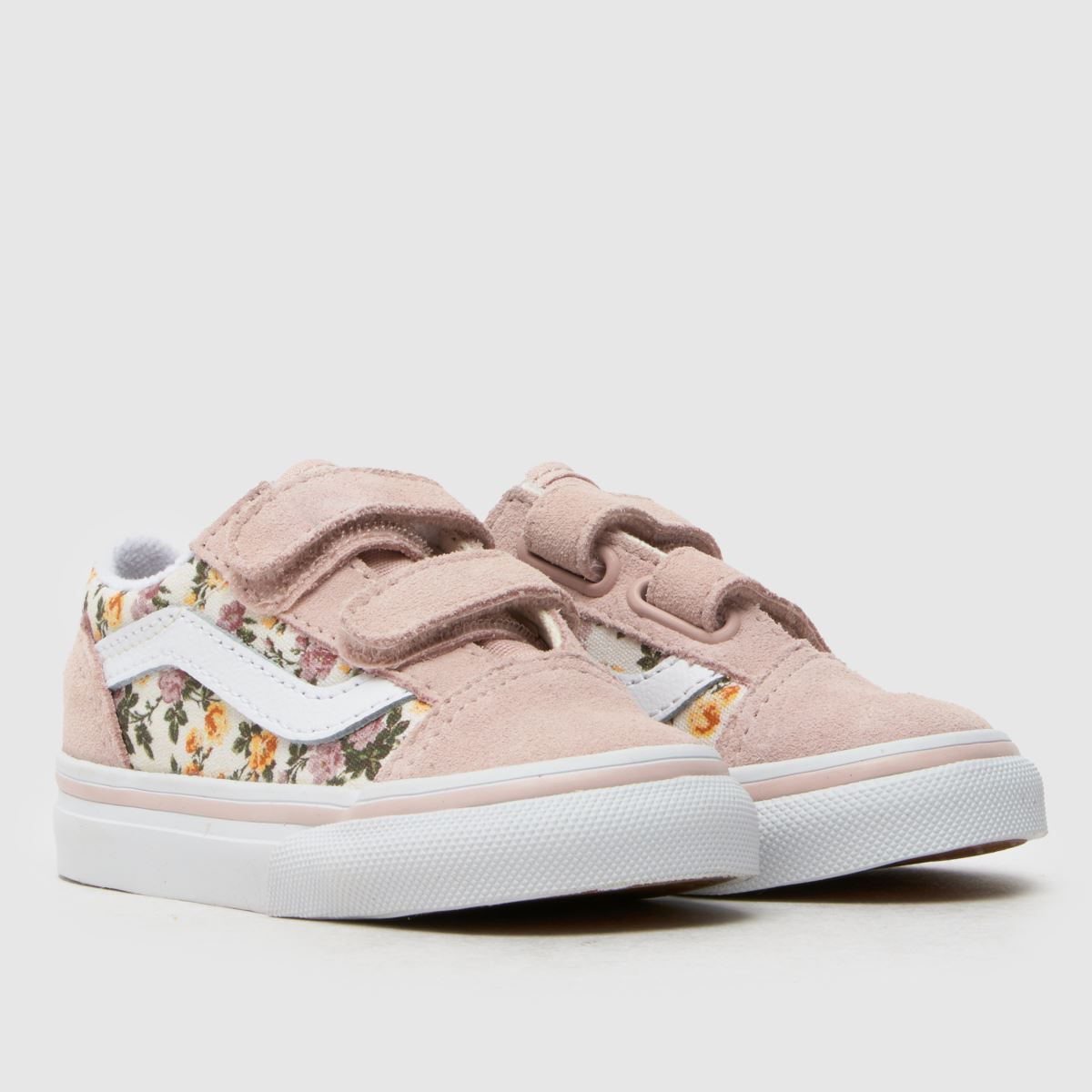 Vans Old Skool V Girls Toddler in Pink Multi Vans Old Skool V 1