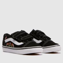 Vans Old Skool 2V Girls Toddler in Black Multi Vans Old Skool 2V,2 of 4