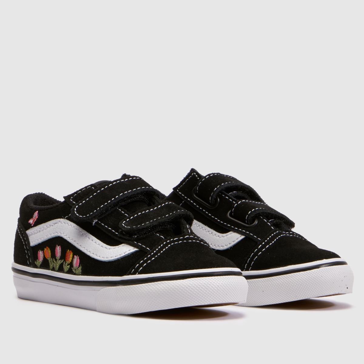 Vans Old Skool 2V Girls Toddler in Black Multi Vans Old Skool 2V 1