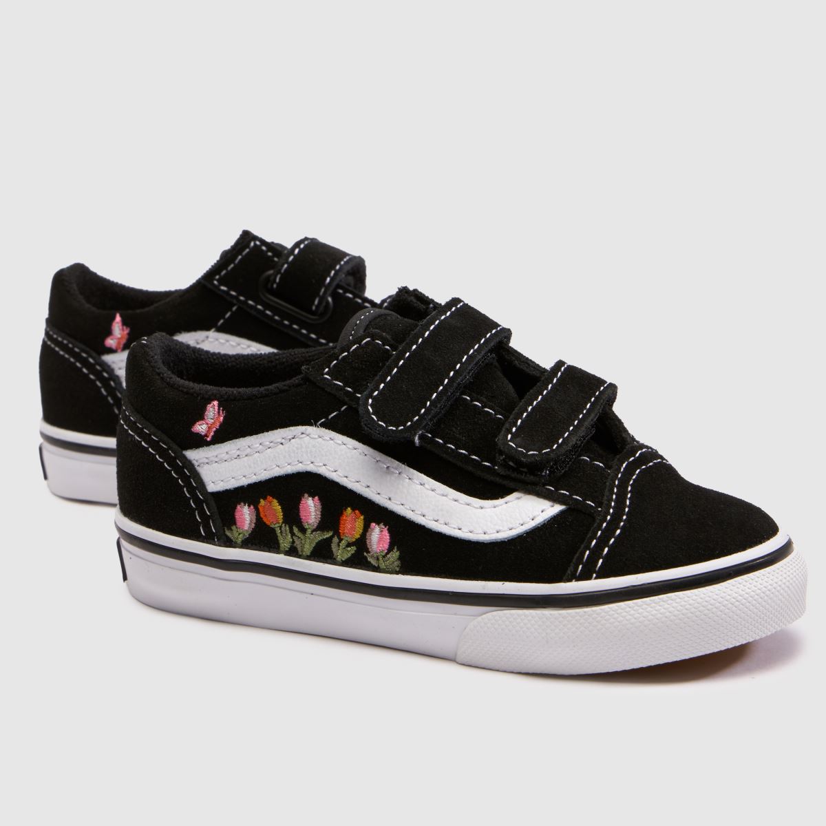 Vans Old Skool 2V Girls Toddler in Black Multi Vans Old Skool 2V 4