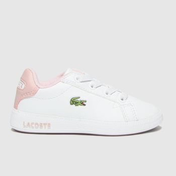 Kinder Lacoste Weiß-pink Graduate Sneaker Kinder Lacoste Weiß-pink Graduate Sneaker