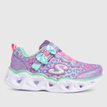 SKECHERS lilac heart lights trainers toddler SKECHERS lilac heart lights trainers toddler
