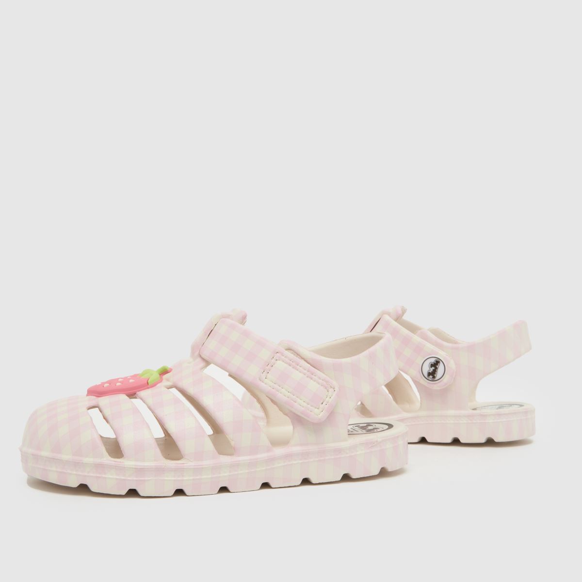 JUJU JELLIES Strawberry Check Cherub Girls Toddler in White & Pink JUJU JELLIES Strawberry Check Cherub 7