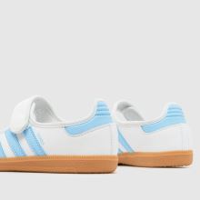 adidas Samba Jane Girls Junior in White & Pl Blue adidas Samba Jane,4 of 4